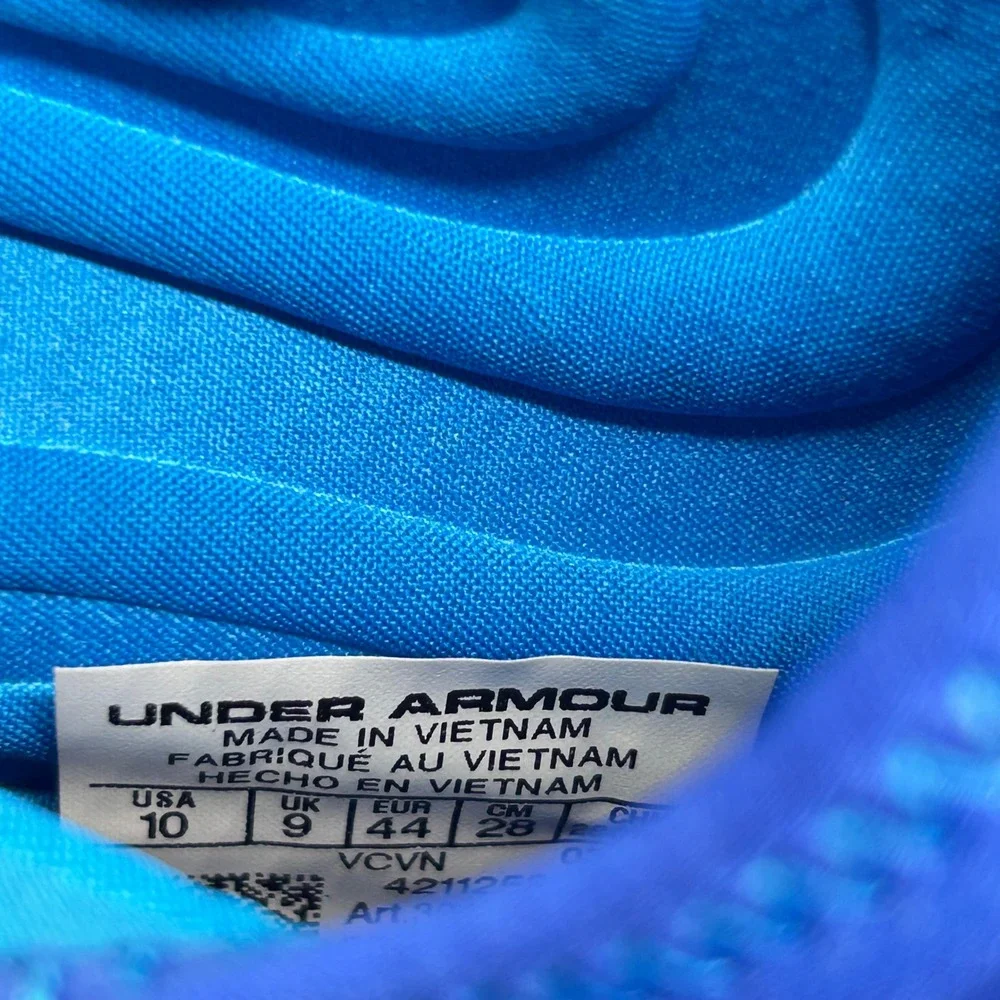 NEW Under Armour Spotlight Franchise RM Blue White‎ Football Cleats Mens Size 10